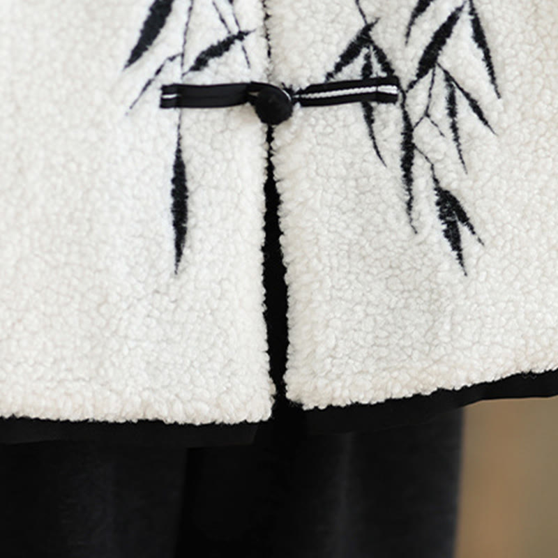 Veste brodée à manches longues en coton épais avec poches pour femme Buddha Stones - image 9