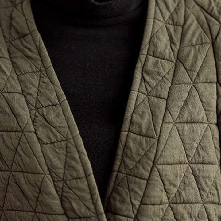 Veste en coton épais à manches longues et boutons pour femme Buddha Stones avec poches - image 10