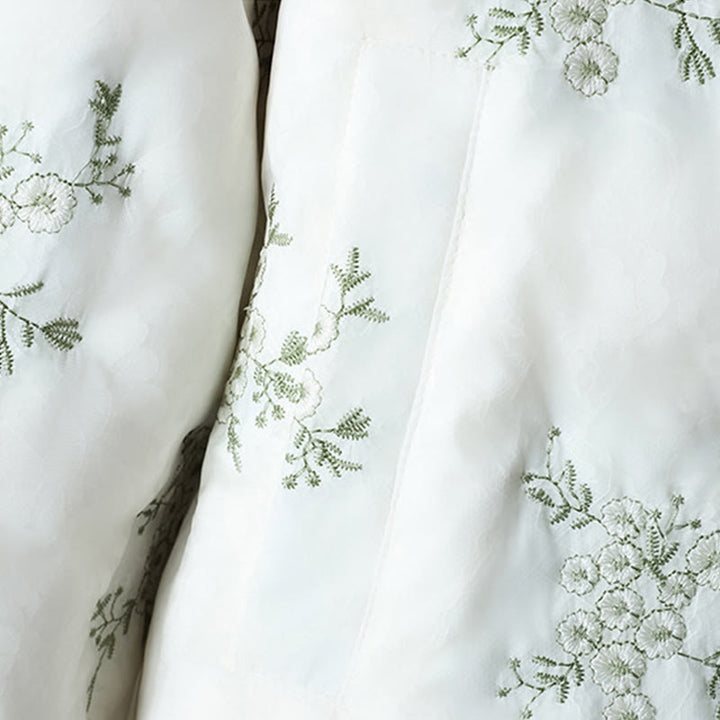 Veste épaisse à manches longues et poches, brodée, avec boutons brandebourg, motif Buddha Stones pour femme - image 12