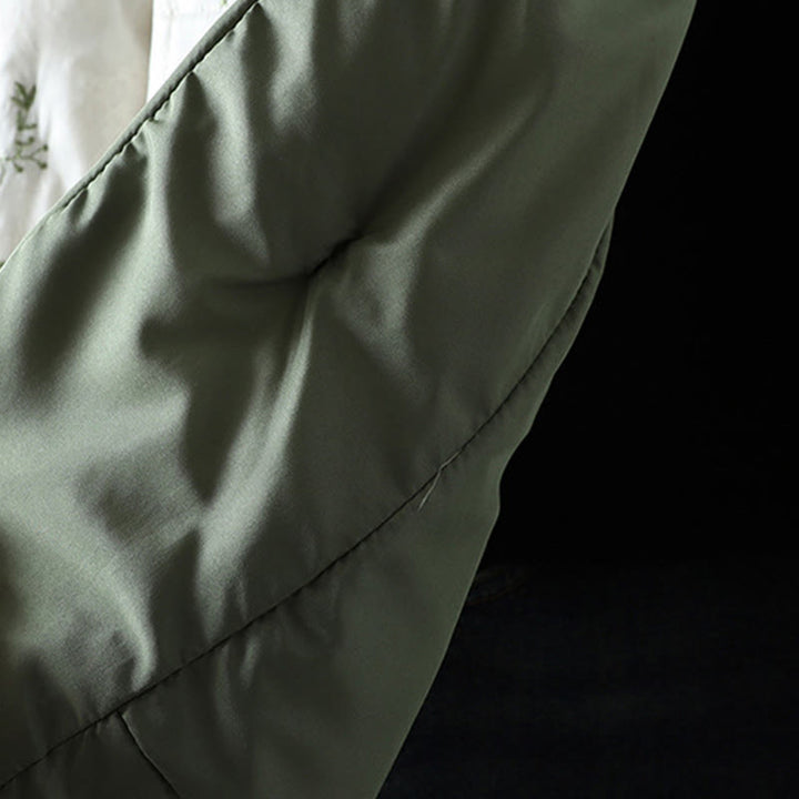 Veste épaisse à manches longues et poches, brodée, avec boutons brandebourg, motif Buddha Stones pour femme - image 4