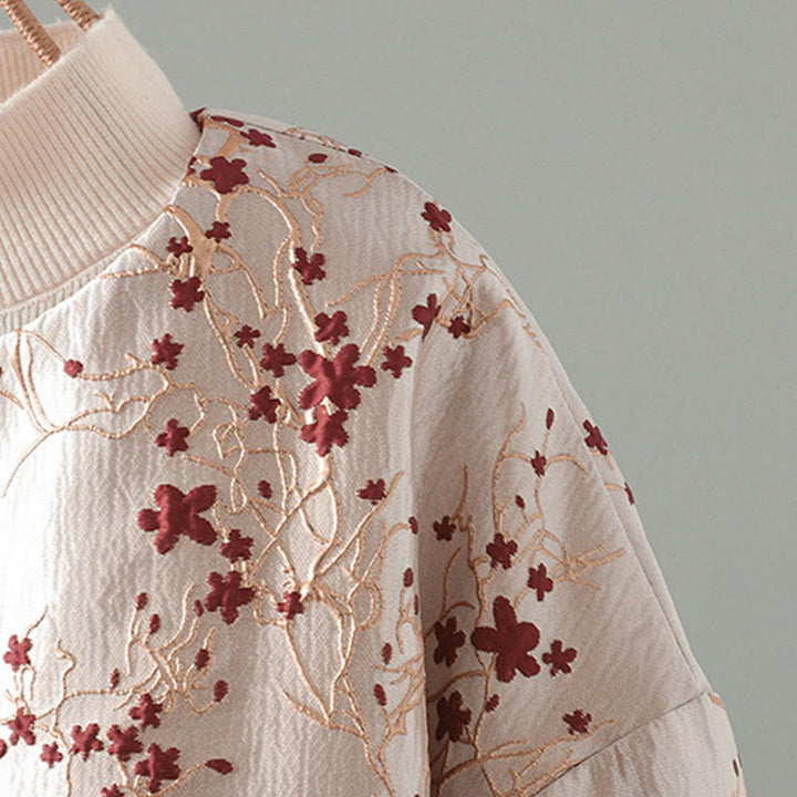 Veste en coton épais à manches longues et boutons jacquard pour femme Buddha Stones avec poches - image 5