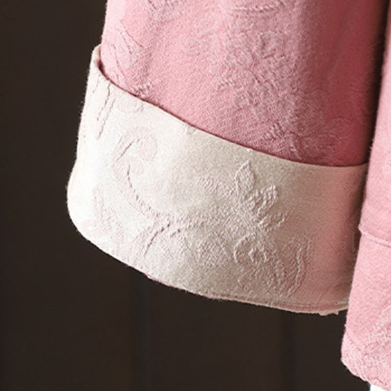 Chemise décontractée en coton à manches longues et col montant pour femme avec motif floral Buddha Stones - image 14