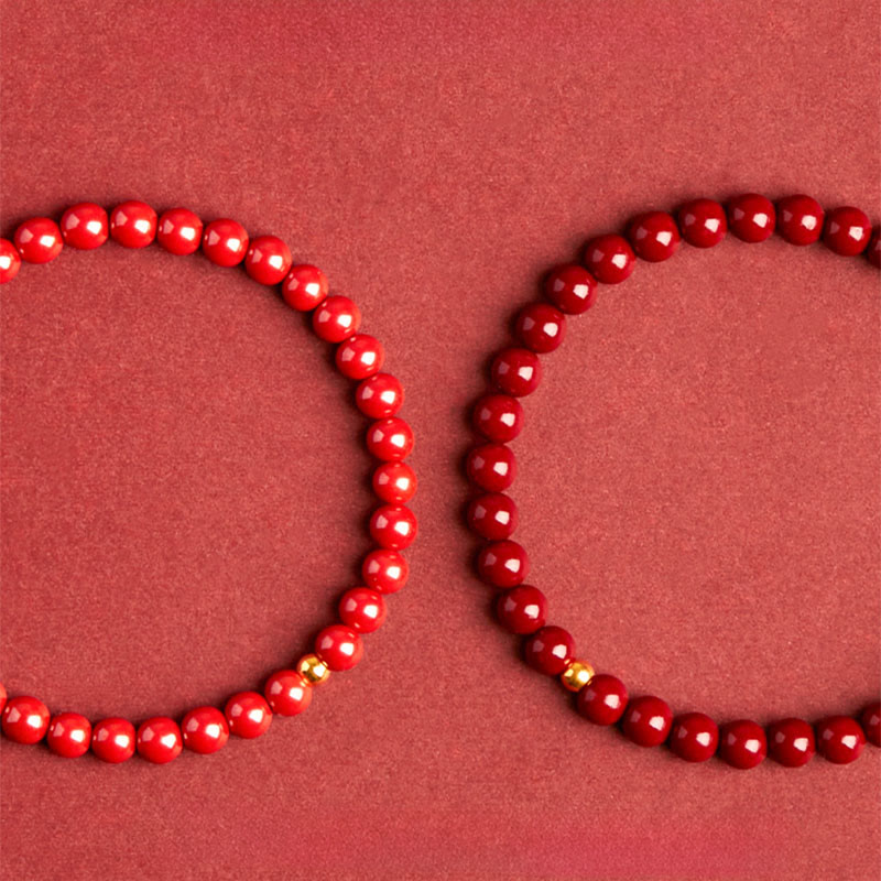 Bracelet de bénédiction en argent sterling 925 et perles de cinabre avec Buddha Stones - image 10