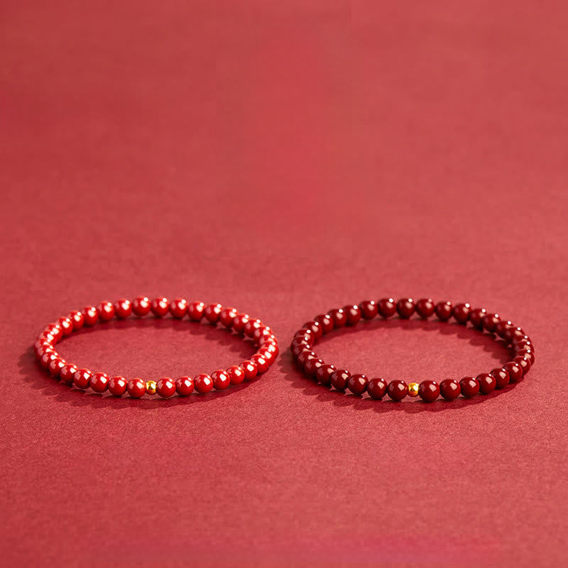 Bracelet de bénédiction en argent sterling 925 et perles de cinabre avec Buddha Stones - image 12