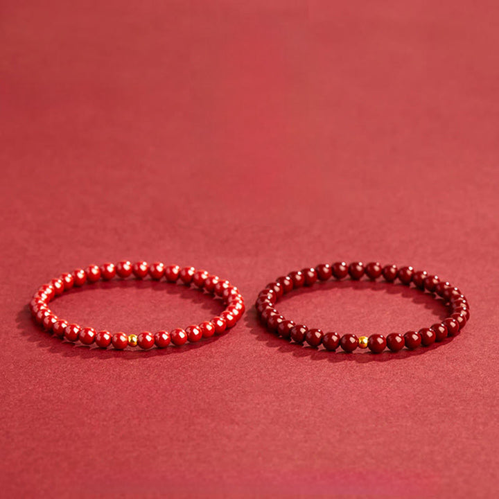 Bracelet de bénédiction en argent sterling 925 et perles de cinabre avec Buddha Stones - image 12