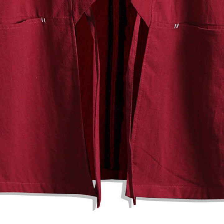 Veste kimono à lacets et manches trois-quarts pour homme, couleur unie, motif Buddha Stones , ouverte sur le devant - image 12