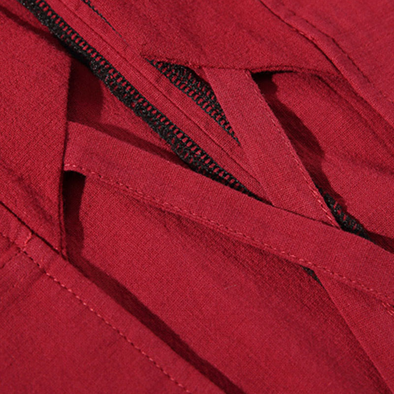 Veste kimono à lacets et manches trois-quarts pour homme, couleur unie, motif Buddha Stones , ouverte sur le devant - image 11