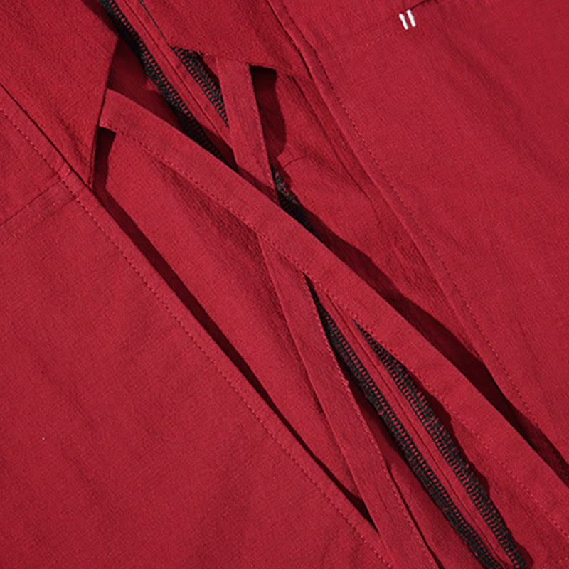Veste kimono à lacets et manches trois-quarts pour homme, couleur unie, motif Buddha Stones , ouverte sur le devant - image 10
