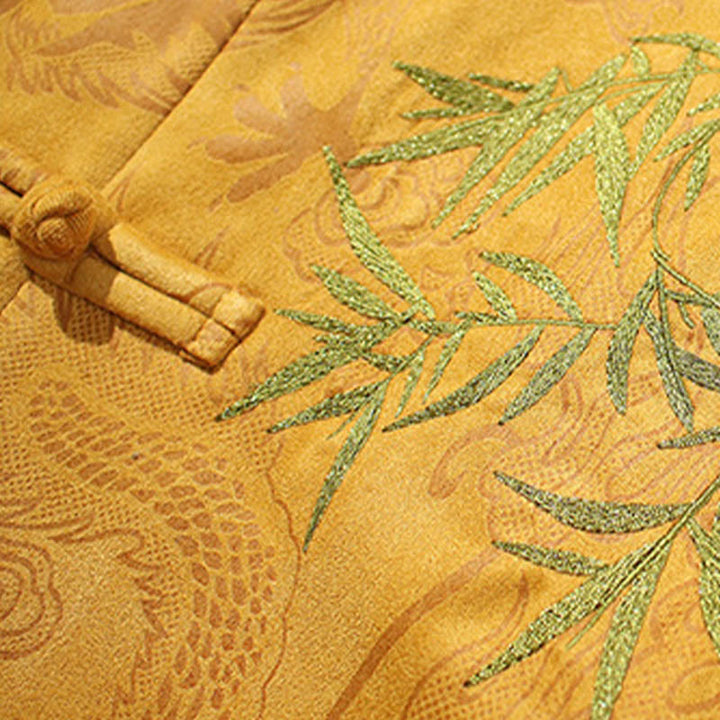 Veste à manches longues pour homme, motif dragon en bambou et Buddha Stones , avec boutons en forme de grenouille - image 22