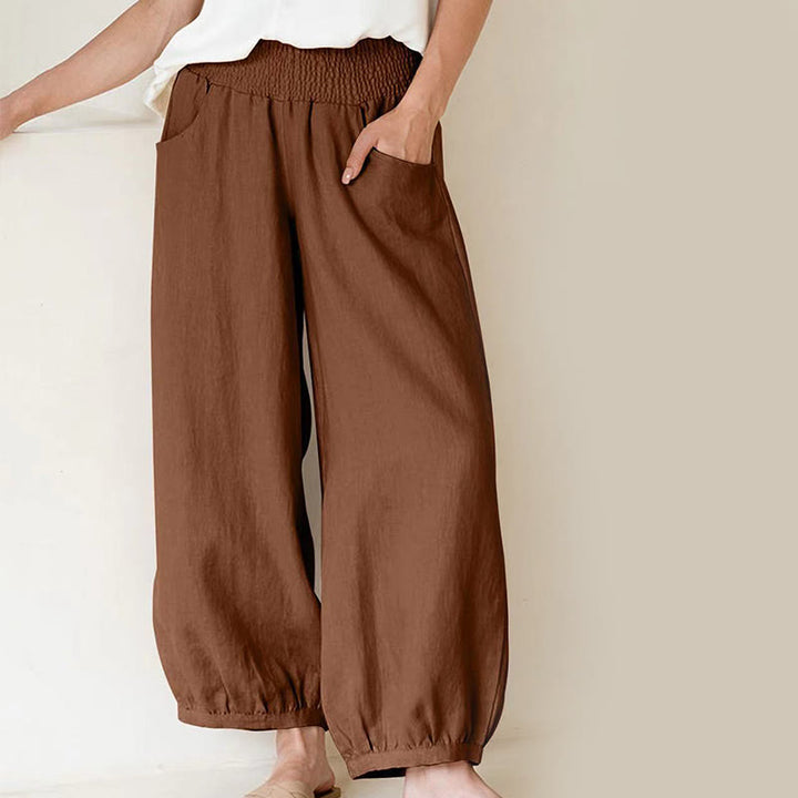Pantalon sarouel uni pour femme avec poches Buddha Stones - Pérou - US12，UK/AU16，EU44 (2XL) - image 6