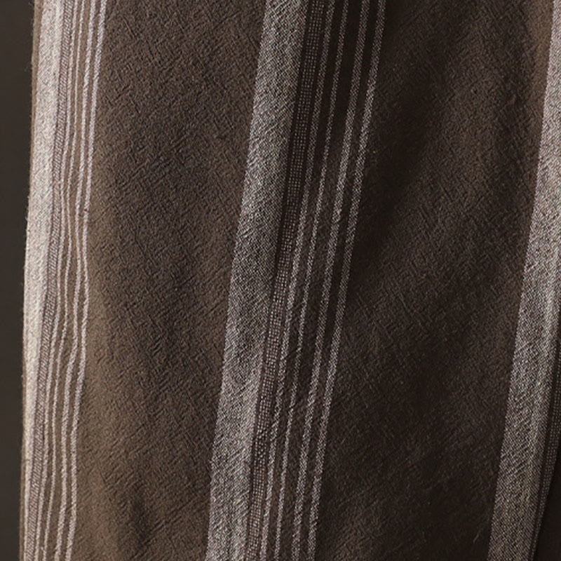 Pantalon sarouel rembourré en velours côtelé de coton à rayures thermiques Buddha Stones Commute pour femme avec poches - image 6