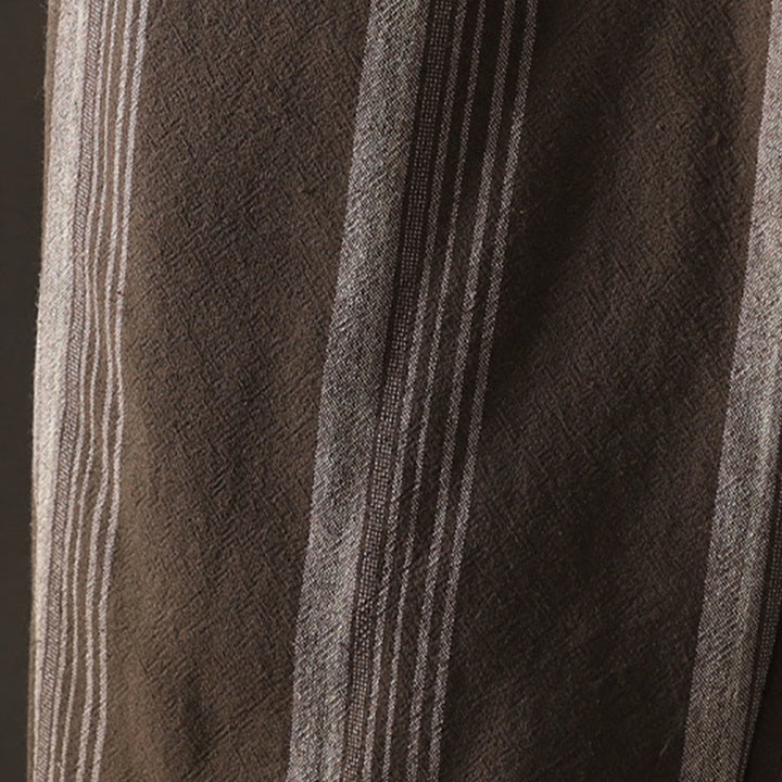 Pantalon sarouel rembourré en velours côtelé de coton à rayures thermiques Buddha Stones Commute pour femme avec poches - image 6