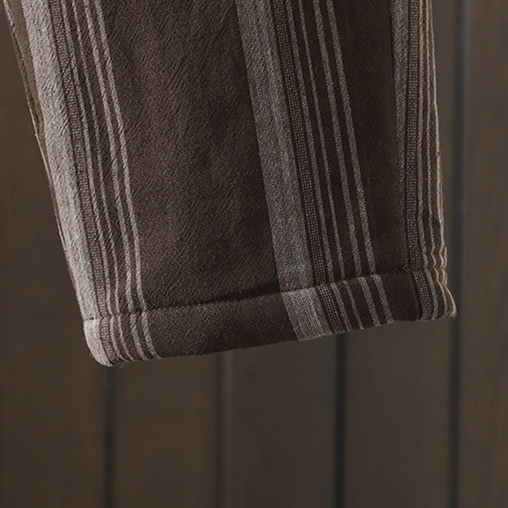 Pantalon sarouel rembourré en velours côtelé de coton à rayures thermiques Buddha Stones Commute pour femme avec poches - image 7