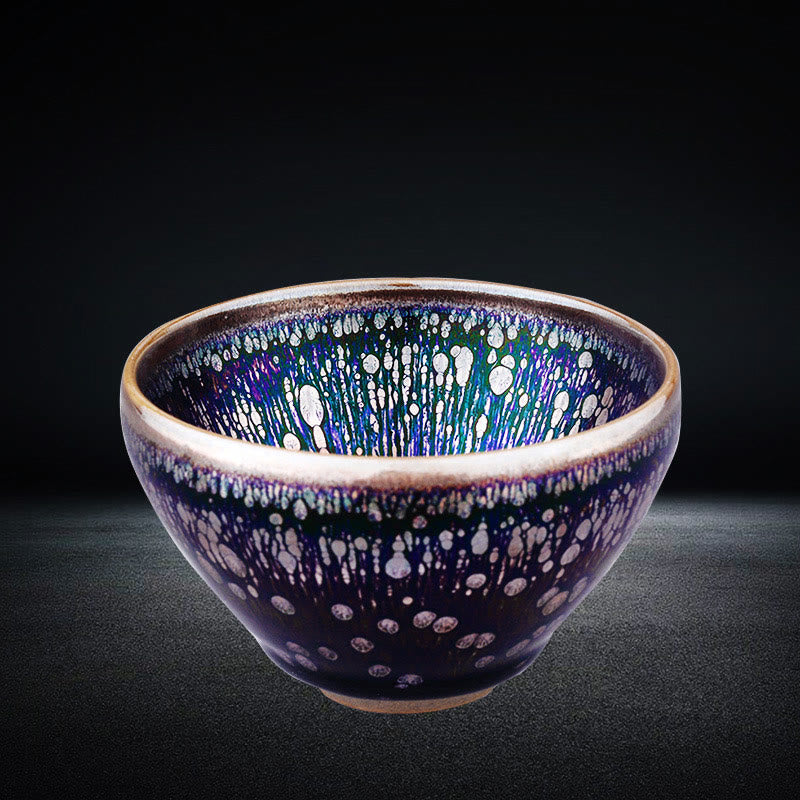 Tasse à thé en céramique émaillée violette de Jianzhan chinoise faite à la main en Buddha Stones Tasse à thé en céramique Tenmoku Kung Fu