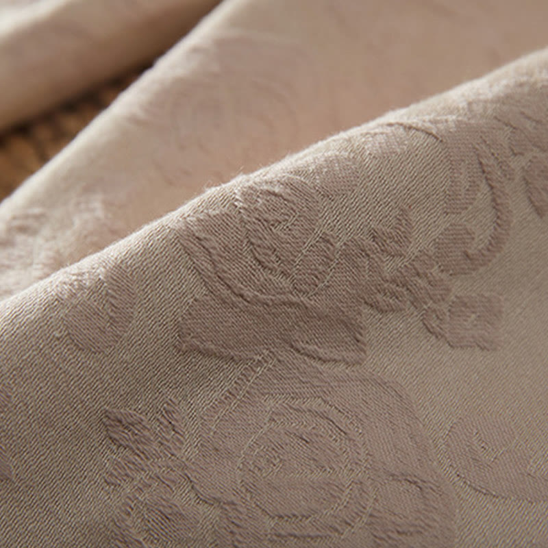 Pantalon d'hiver en coton à jambes larges et poches pour femme, motif floral, motif jacquard thermique Buddha Stones - image 11