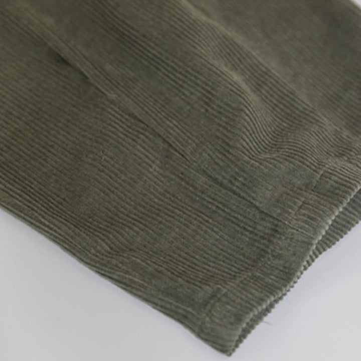 Pantalon large en velours côtelé de coton avec poches et taille haute pour femme Buddha Stones - image 16