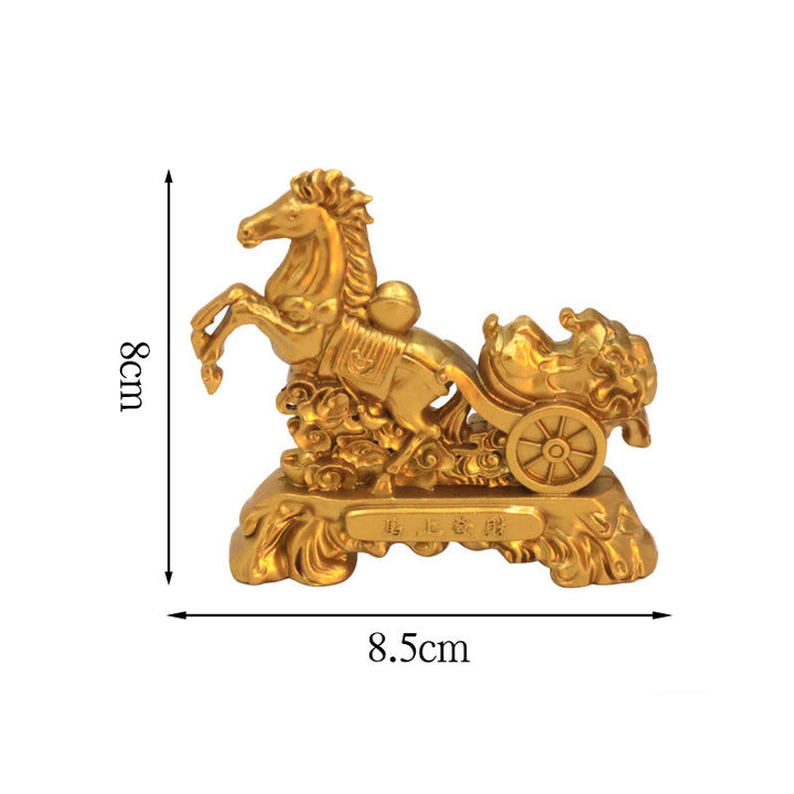 Buddha Stones Zodiaque chinois Année du Cheval Attirer Fortune Prospérité Décoration de la maison - Chou noir 8,5*8 cm - image 16