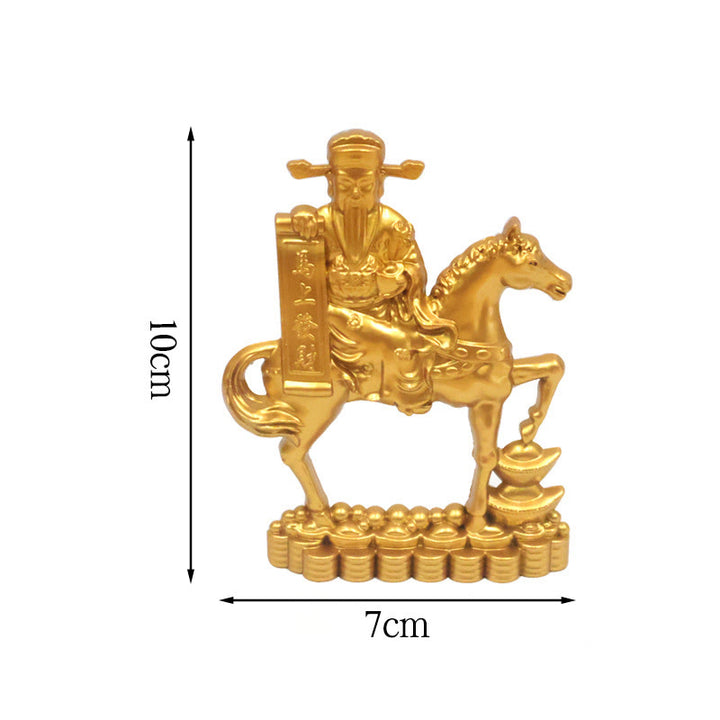 Buddha Stones Zodiaque chinois Année du Cheval Attirer Fortune Prospérité Décoration de la maison - Cheval Dieu de la Richesse 7*10cm - image 19