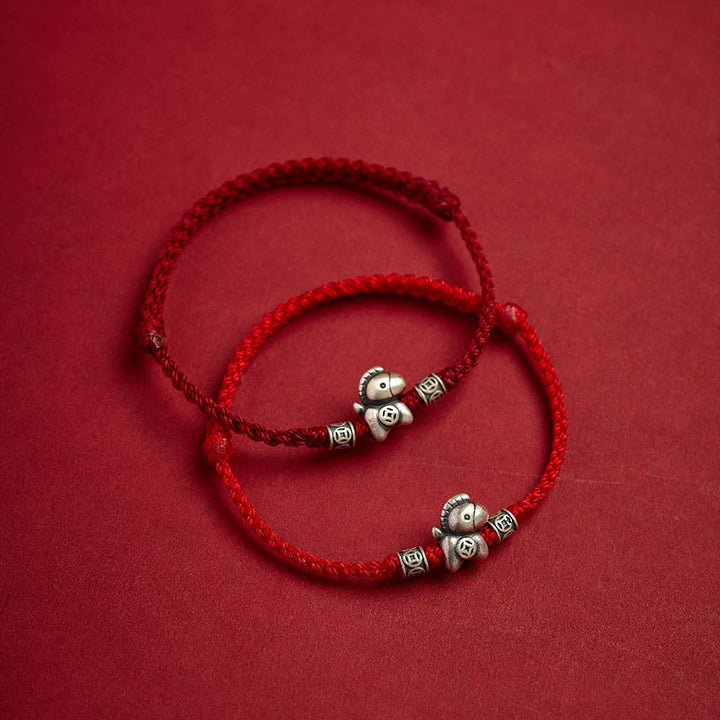 Bracelet de protection tressé en argent sterling 999 de Buddha Stones Année du Cheval - image 14