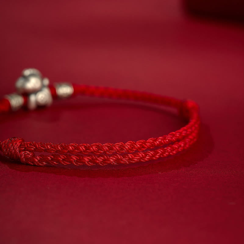 Bracelet de protection tressé en argent sterling 999 de Buddha Stones Année du Cheval - image 4