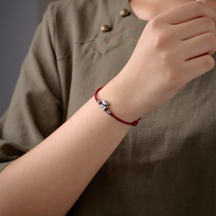 Bracelet de protection tressé en argent sterling 999 de Buddha Stones Année du Cheval - image 12
