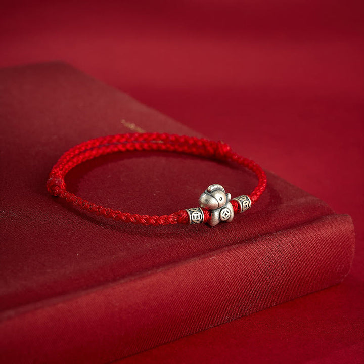 Bracelet de protection tressé en argent sterling 999 de Buddha Stones Année du Cheval - image 2