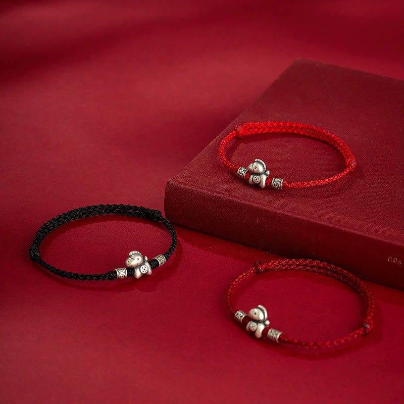 Bracelet de protection tressé en argent sterling 999 de Buddha Stones Année du Cheval - image 17