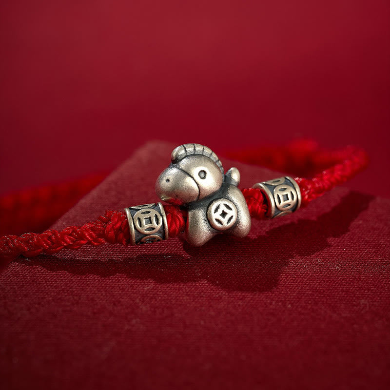 Bracelet de protection tressé en argent sterling 999 de Buddha Stones Année du Cheval - image 3