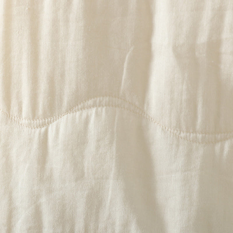 Veste matelassée en coton à manches longues et poches pour femme, brodée de Buddha Stones - image 7