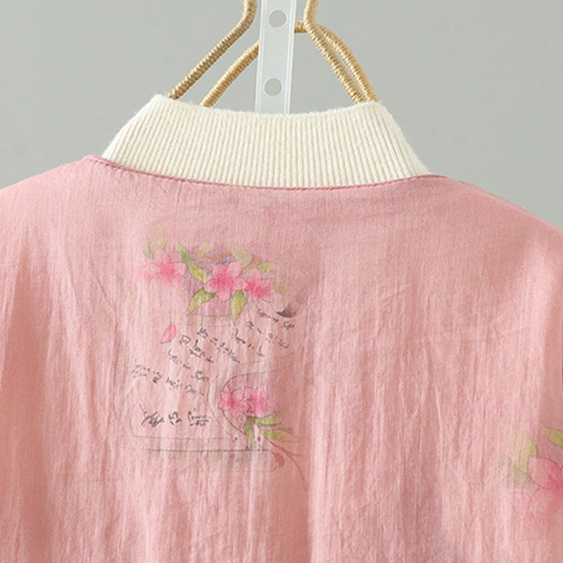 Veste matelassée en coton à manches longues et poches pour femme, imprimée Buddha Stones - image 4