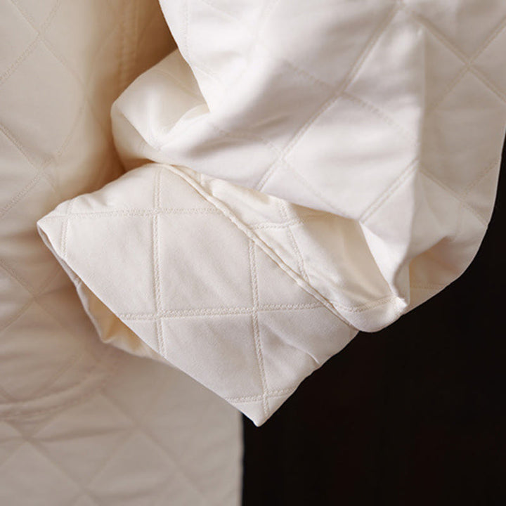 Veste décontractée en coton à manches longues et poches pour femme, couleur unie, motif Buddha Stones - image 8