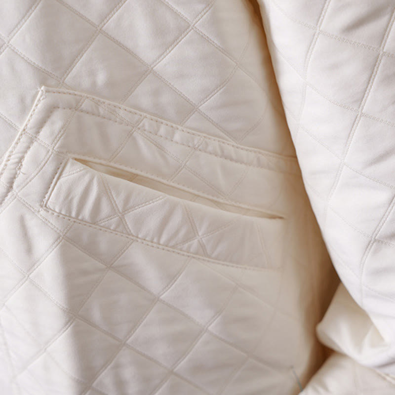 Veste décontractée en coton à manches longues et poches pour femme, couleur unie, motif Buddha Stones - image 10