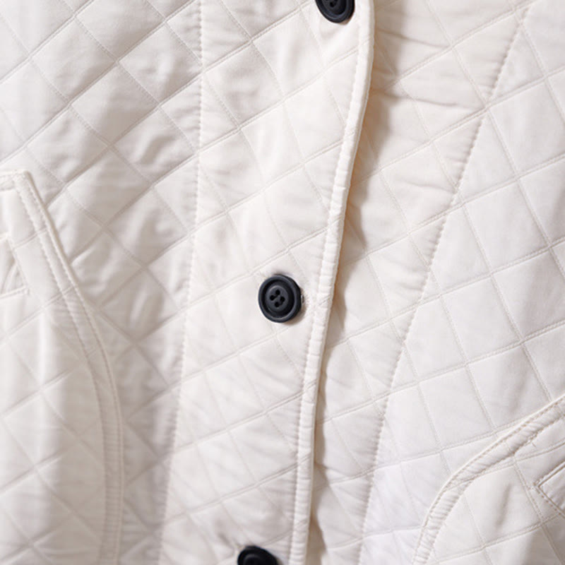 Veste décontractée en coton à manches longues et poches pour femme, couleur unie, motif Buddha Stones - image 9