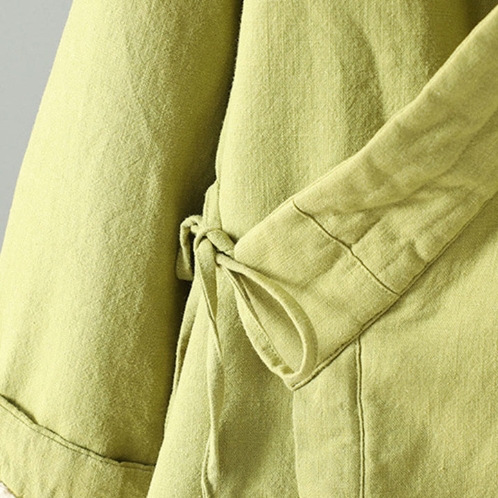 Veste en coton à manches longues pour femme avec cordon de serrage et Buddha Stones , méditation zen - image 4