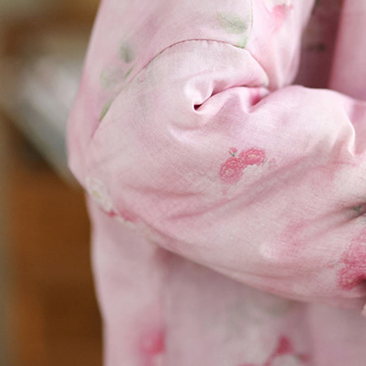 Veste matelassée en coton à manches longues et poches pour femme, motif fleurs et Buddha Stones - image 6