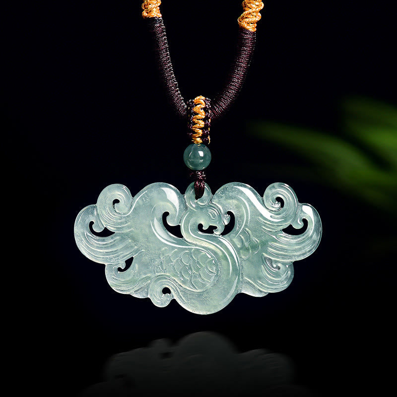Collier porte-bonheur en jade et Buddha Stones , pendentif porte-bonheur chinois - image 7