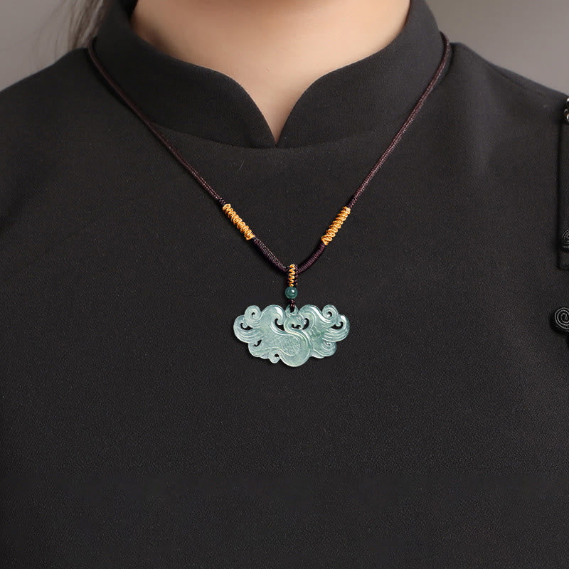 Collier porte-bonheur en jade et Buddha Stones , pendentif porte-bonheur chinois - image 4