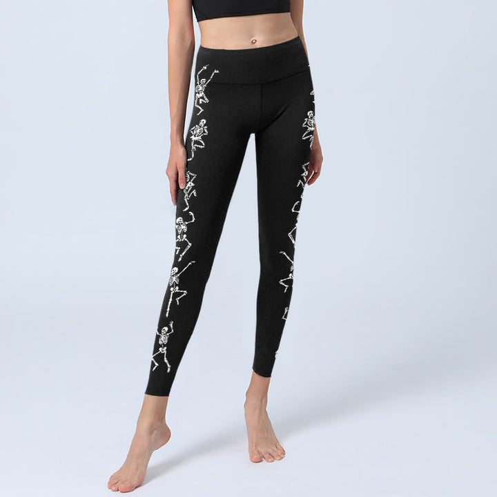 Leggings de sport à motif tête de mort Buddha Stones, le Seigneur de la forêt des cadavres, pantalons de yoga pour femmes - image 5