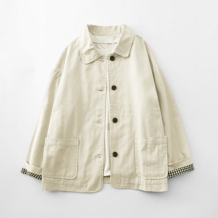 Veste femme en coton avec poches et motif patchwork Buddha Stones - Lin - US8-10，UK/AU12-14，EU40-42 (2XL) - image 6