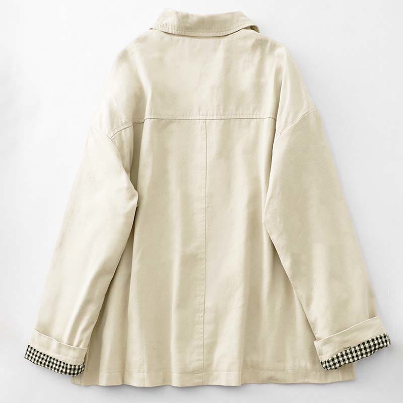 Veste femme en coton avec poches et motif patchwork Buddha Stones - image 7