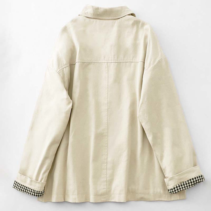 Veste femme en coton avec poches et motif patchwork Buddha Stones - image 7