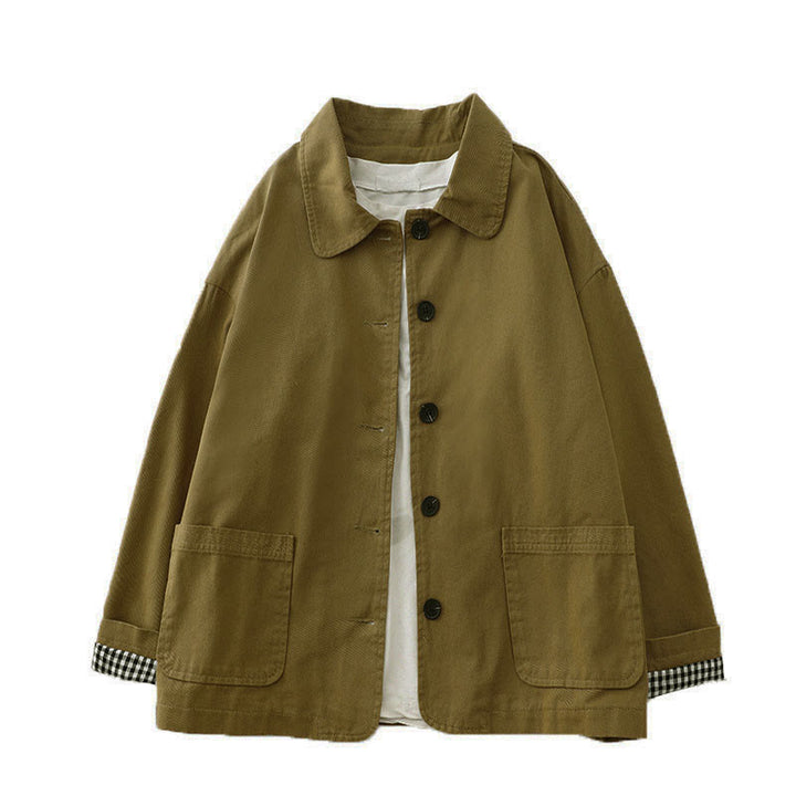 Veste femme en coton avec poches et motif patchwork Buddha Stones - image 4