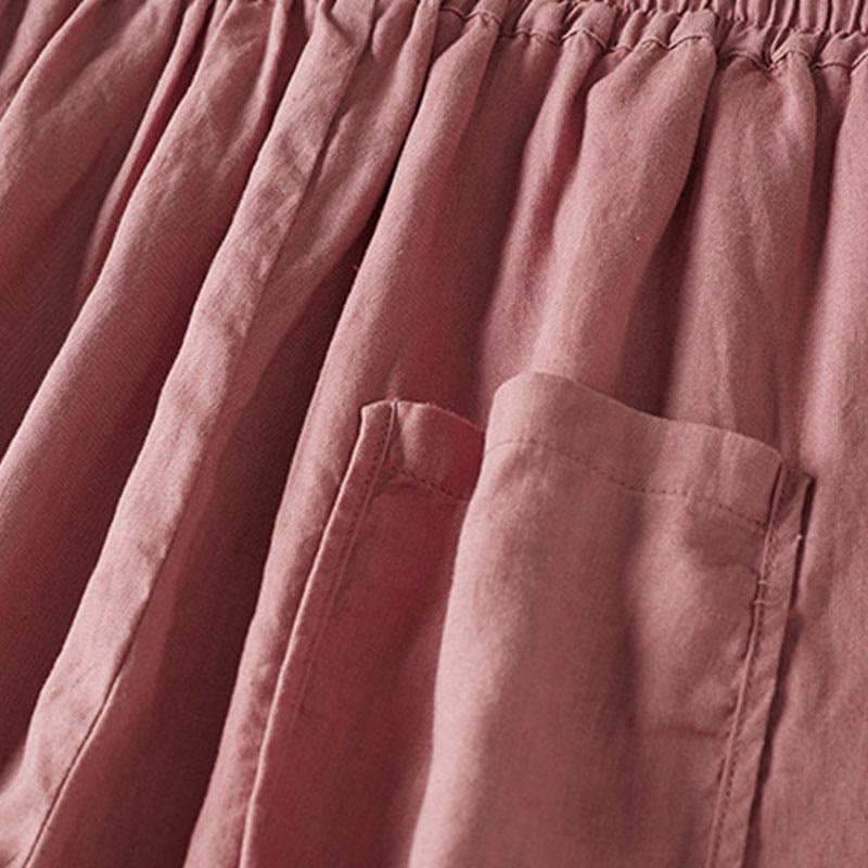 Pantalon sarouel d'été brodé de petites fleurs avec poches et Buddha Stones - image 14