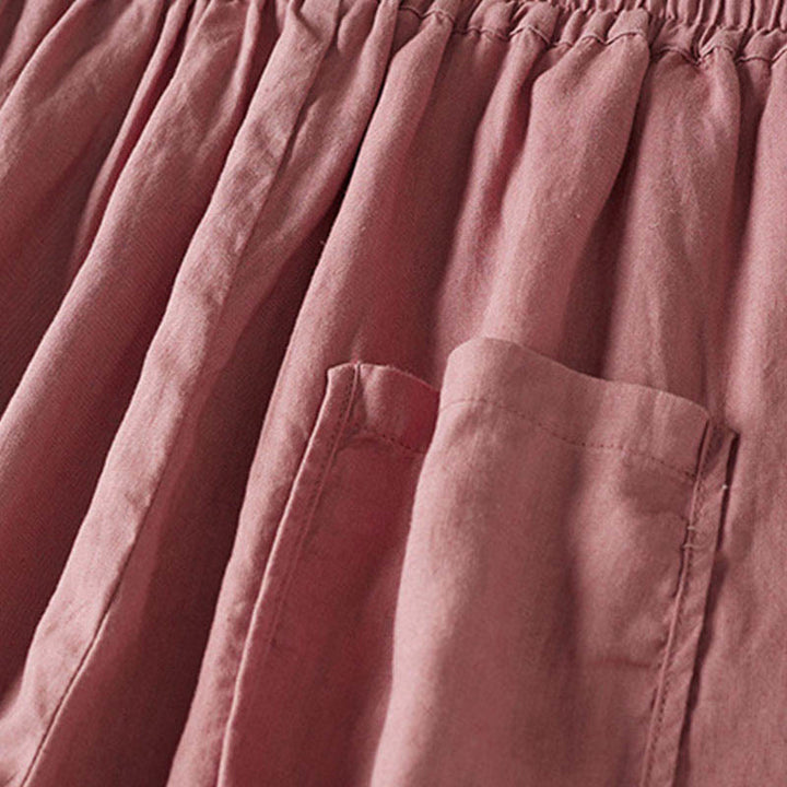 Pantalon sarouel d'été brodé de petites fleurs avec poches et Buddha Stones - image 14