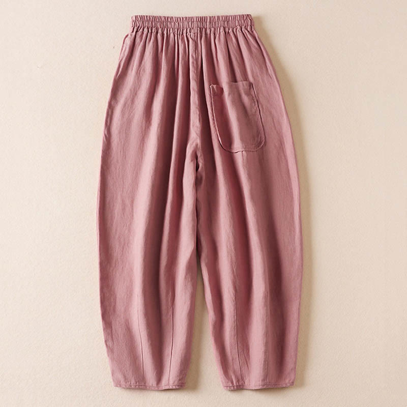 Pantalon sarouel d'été brodé de petites fleurs avec poches et Buddha Stones - image 11