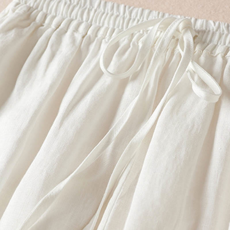 Pantalon sarouel d'été brodé de petites fleurs avec poches et Buddha Stones - image 21