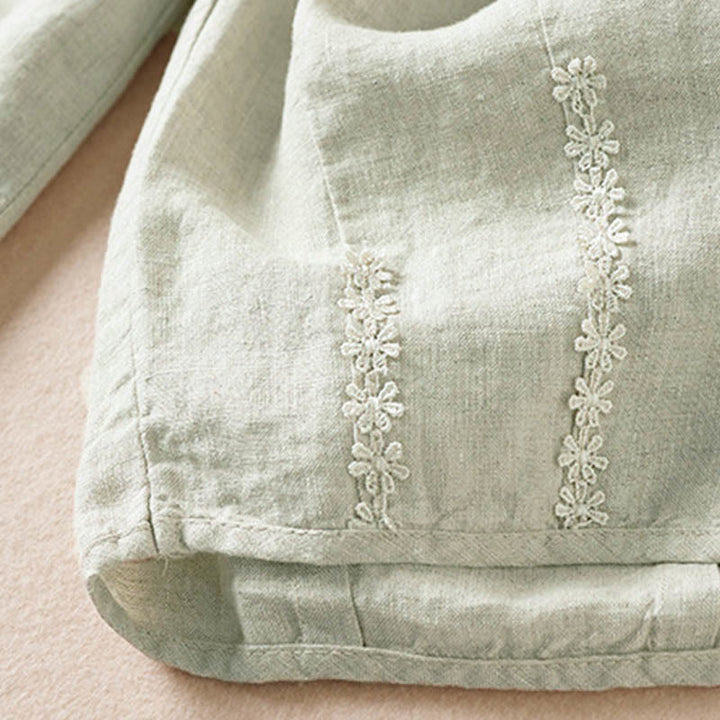 Pantalon sarouel d'été brodé de petites fleurs avec poches et Buddha Stones - image 25