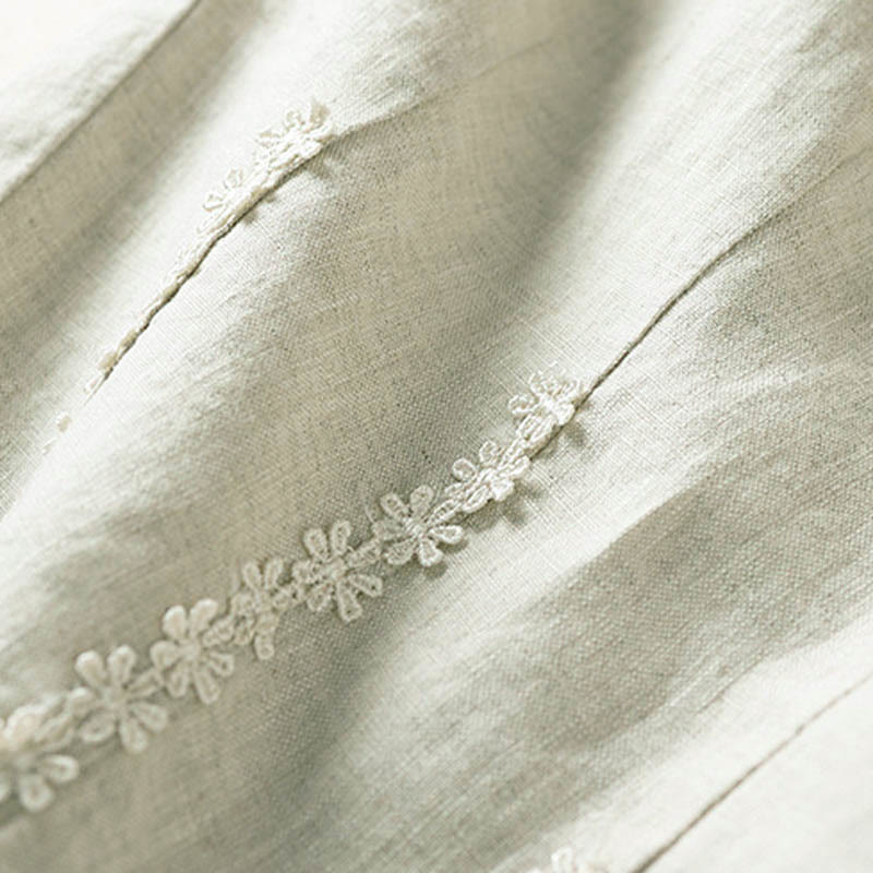 Pantalon sarouel d'été brodé de petites fleurs avec poches et Buddha Stones - image 26