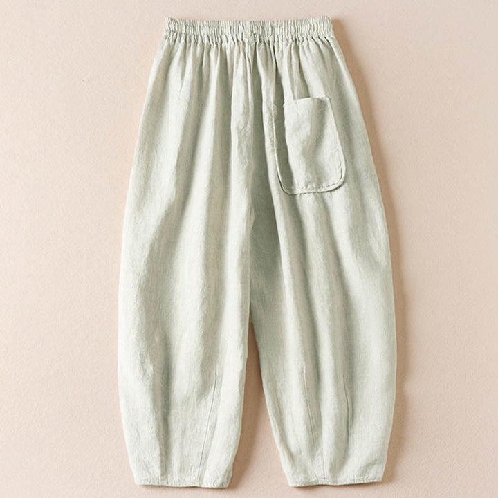 Pantalon sarouel d'été brodé de petites fleurs avec poches et Buddha Stones - image 24