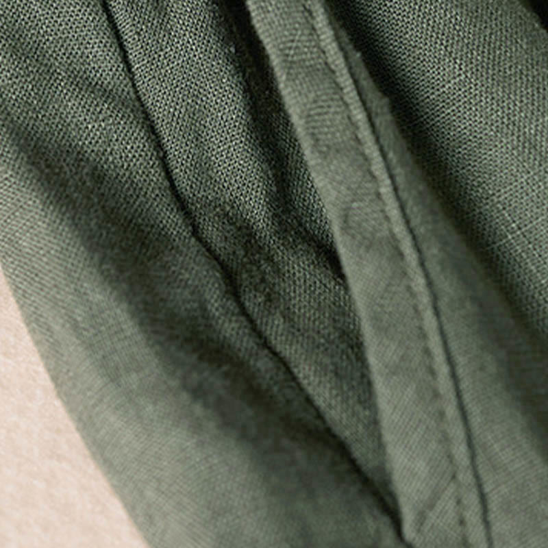 Pantalon harem d'été à petites fleurs brodées de Buddha Stones avec poches - image 33